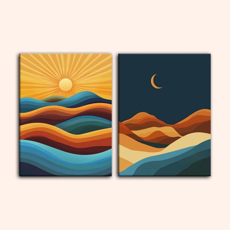 Paint by numbers - Sunset and Moon - MyArt