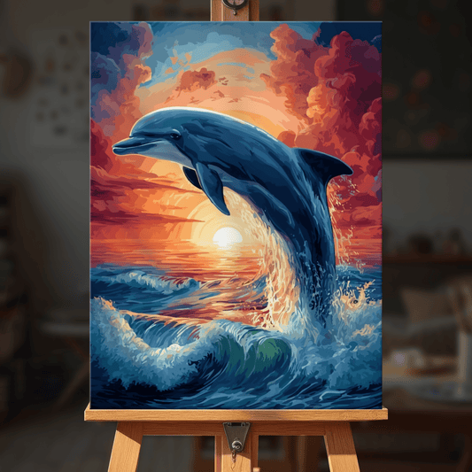 Paint by numbers - Sunset Dolphin - MyArt