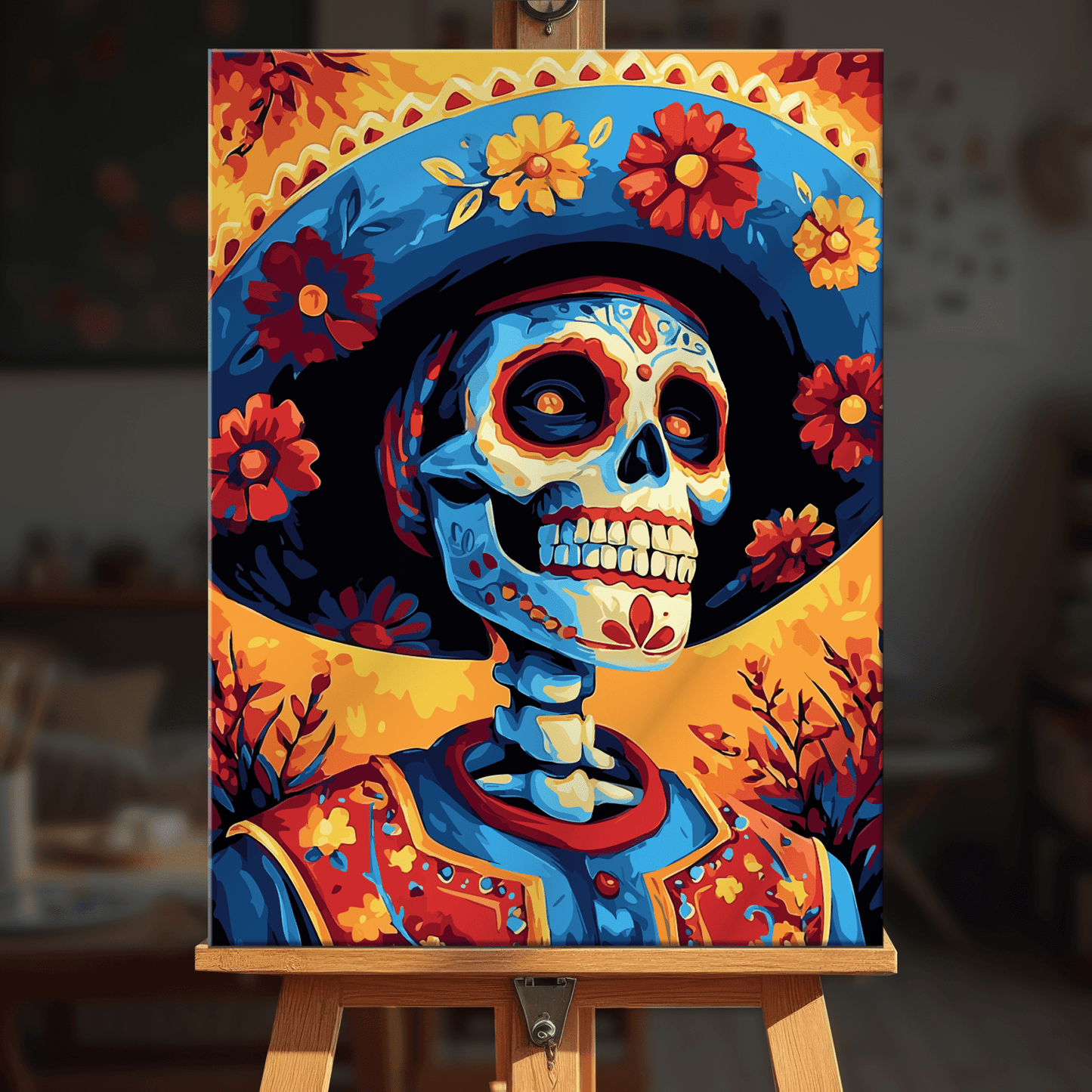 Paint by numbers - Sunset Skull - MyArt