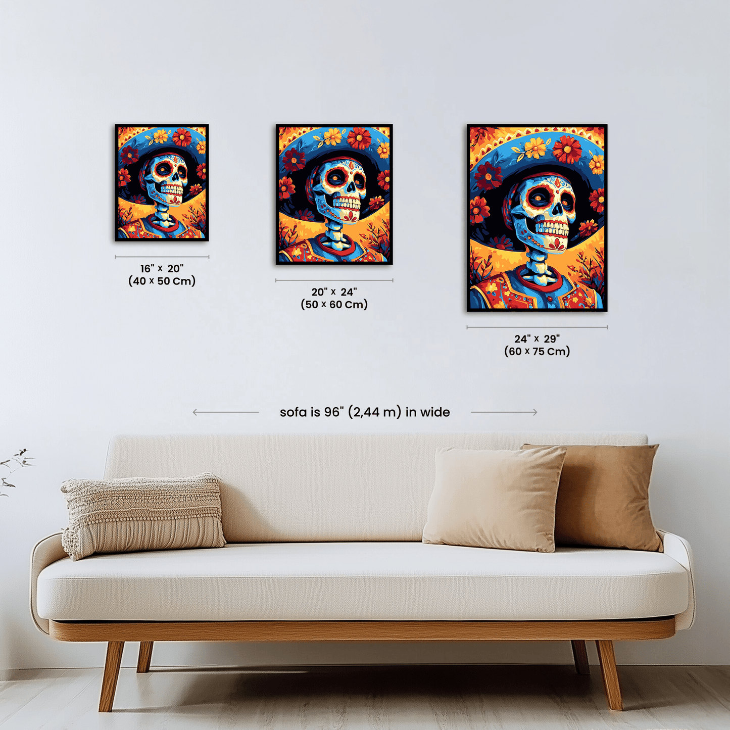 Paint by numbers - Sunset Skull - MyArt