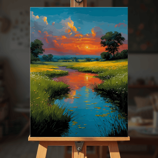 Paint by numbers - Sunset Stream - MyArt