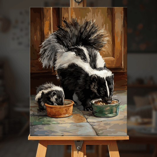 Paint by numbers - Supper Skunks - MyArt