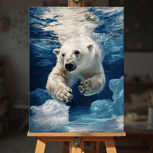 Paint by numbers - Swim Bear - MyArt