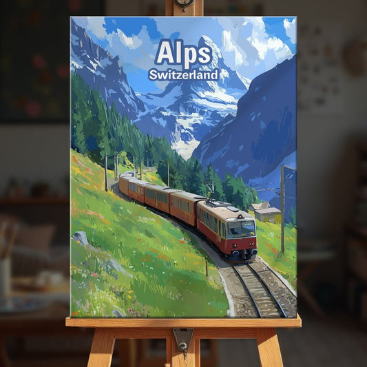 Paint by numbers - Swiss Alps - MyArt