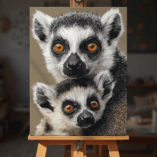 Paint by numbers - Twin Lemurs - MyArt