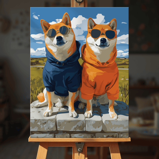 Paint by numbers - Twin Shibas - MyArt