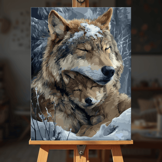 Paint by numbers - Twin Wolves - MyArt
