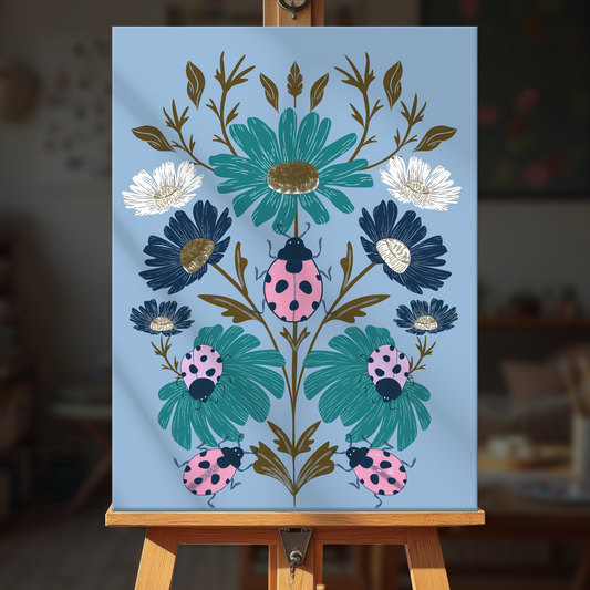 Whimsical Ladybug Meadow