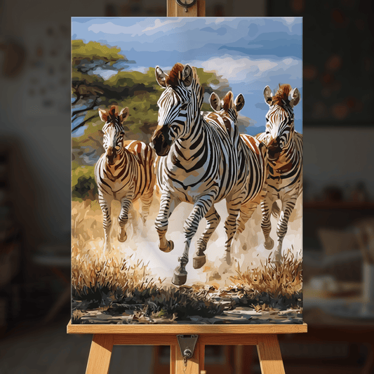 Paint by numbers - Wild Zebras - MyArt