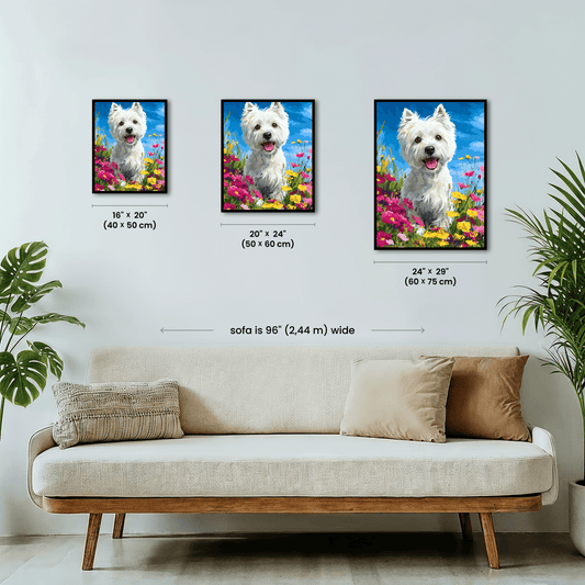 Paint by numbers - Wildflower Westie - MyArt