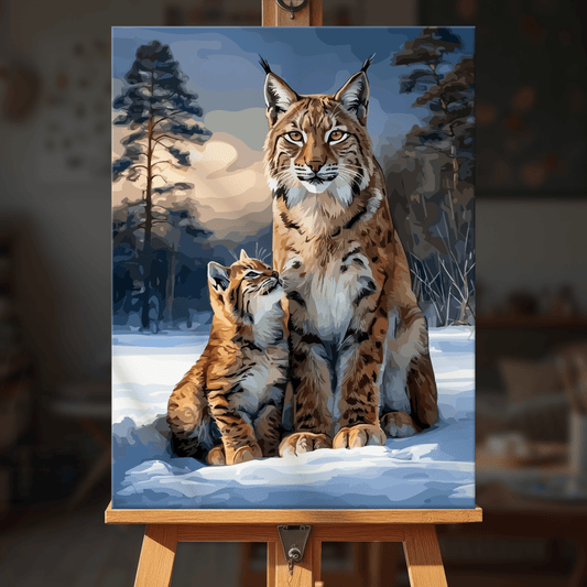 Paint by numbers - Winter Lynx - MyArt