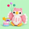 Blush Birthday Owl: a blush pink birthday owl with a cake and balloon details
