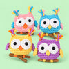 Confetti Owl Crew: colourful mini owls with bright eyes and tiny party details