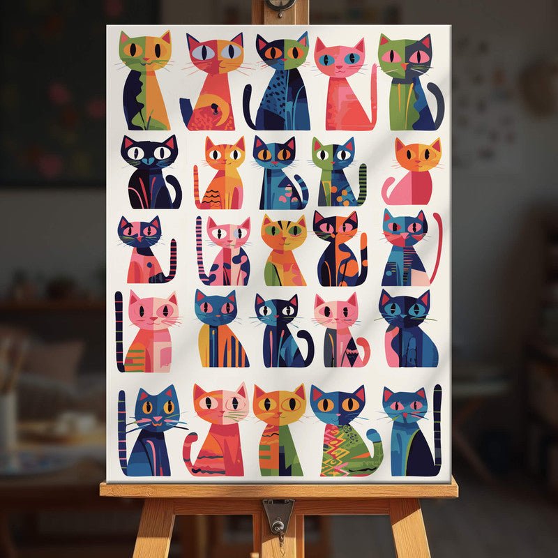 Paint by numbers - Kaleidoscope Cats - MyArt