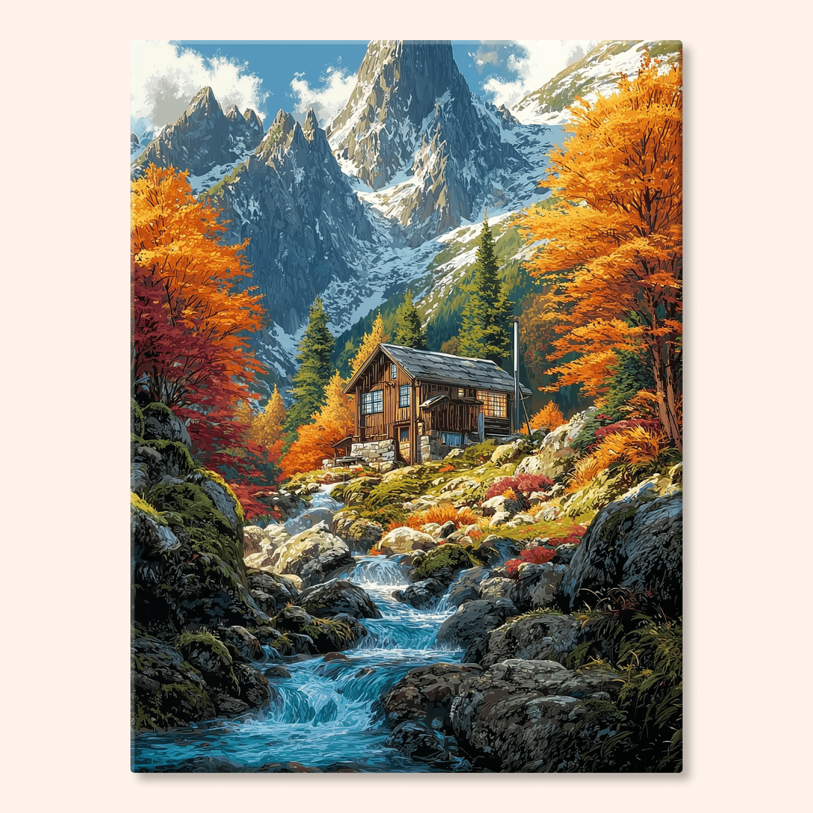 Paint by numbers - Alpine Stream - MyArt