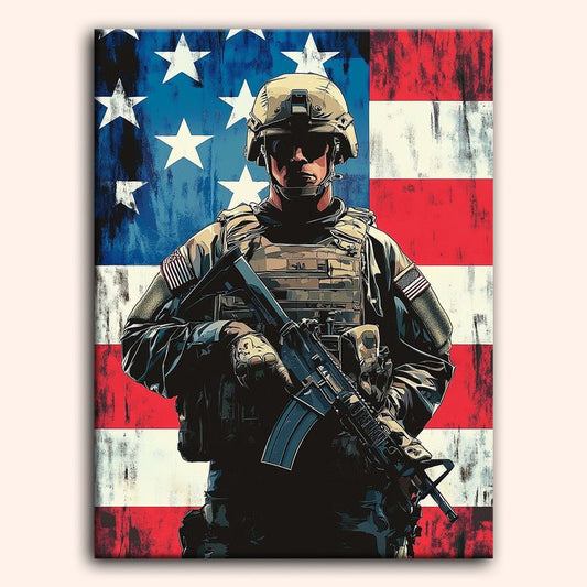 Paint by numbers - American Soldier - MyArt