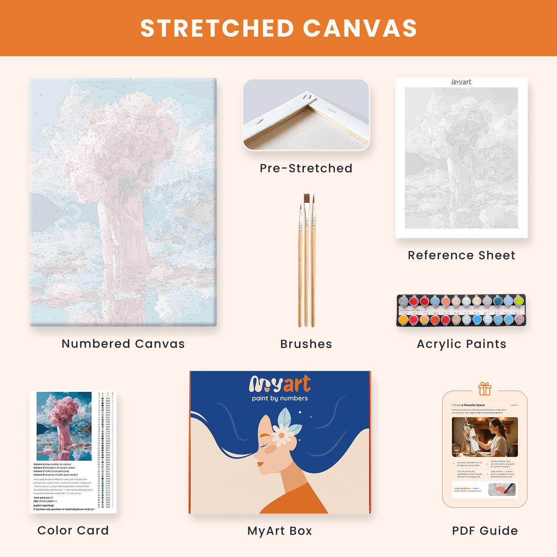 Paint by numbers - Antique Petal Glow - MyArt