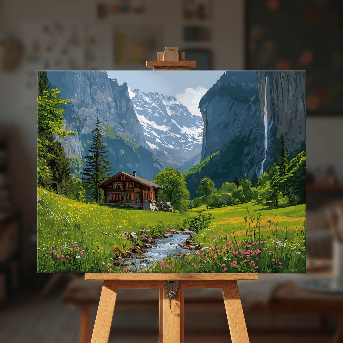 Paint by numbers - Aurora Forest - MyArt