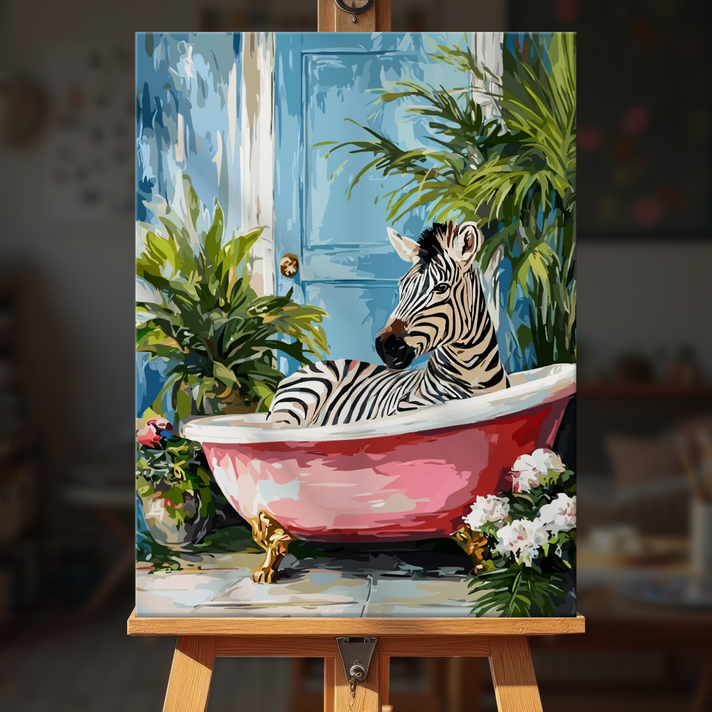 Bathing Zebra