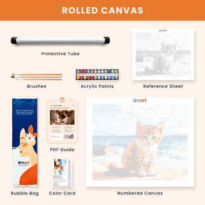 Paint by numbers - Beach Kitten - MyArt