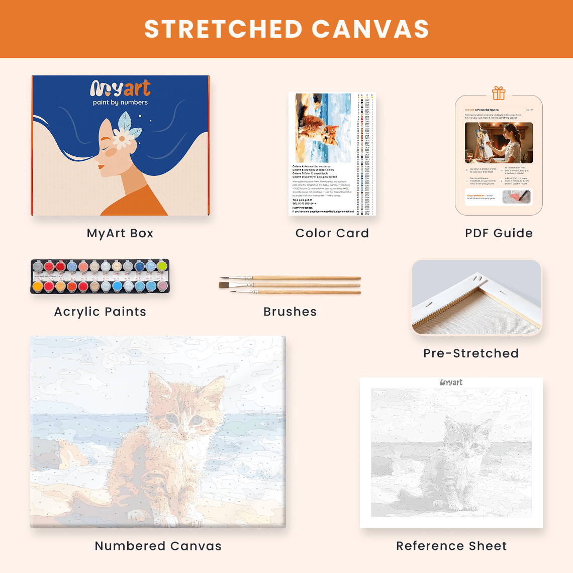 Paint by numbers - Beach Kitten - MyArt