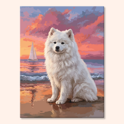 Beach Samoyed