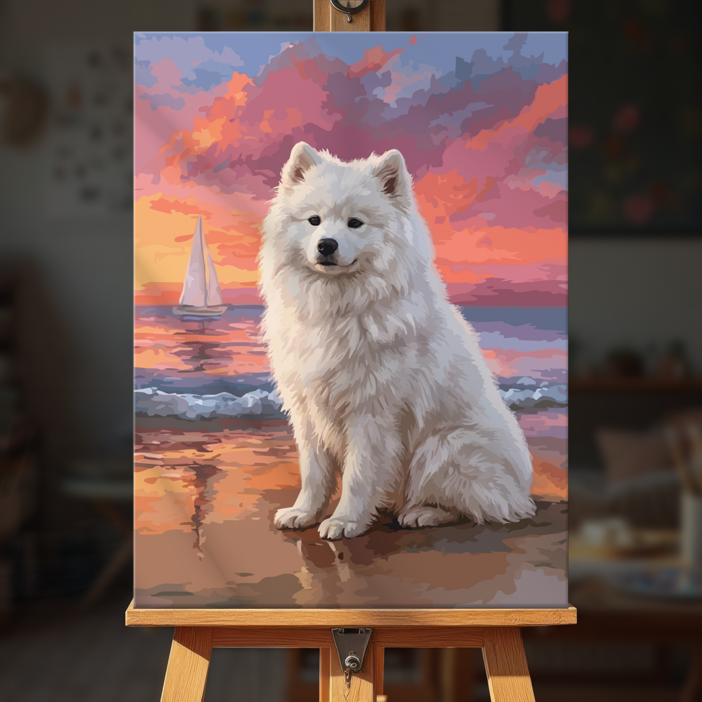 Beach Samoyed