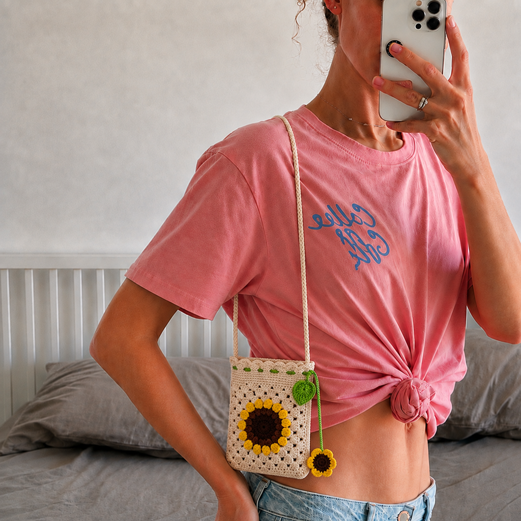 Beige-yellow Sunflower Tote Bag