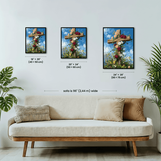 Paint by numbers - Blooming Cross - MyArt