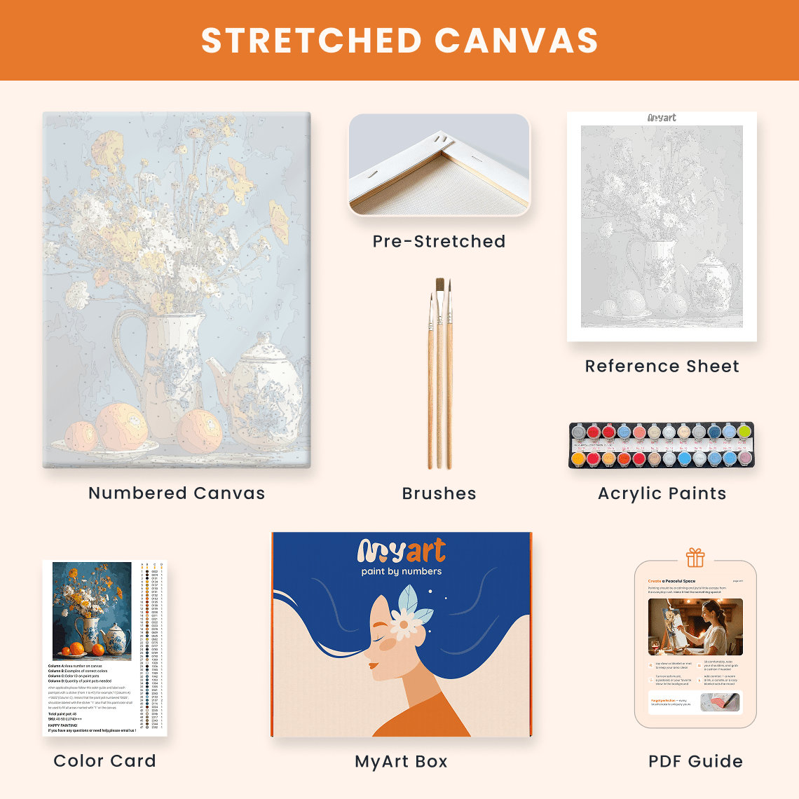 Paint by numbers - Blooming Hush - MyArt