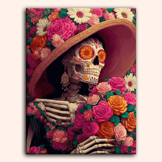 Paint by numbers - Blooming Skeleton - MyArt