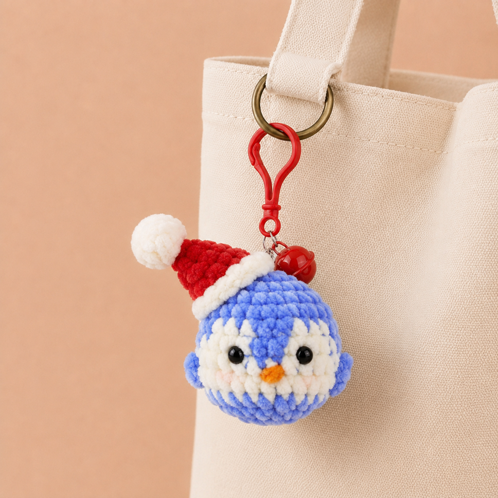 Blue Penguin Keychain