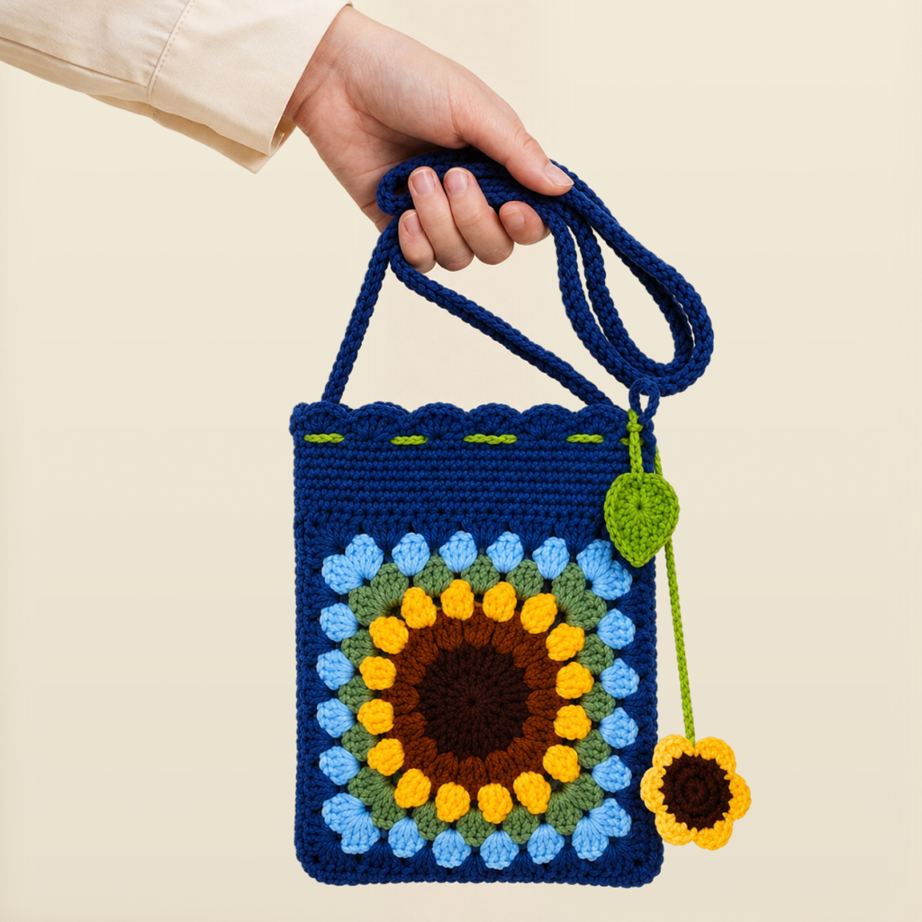 Blue Sunflower Tote Bag