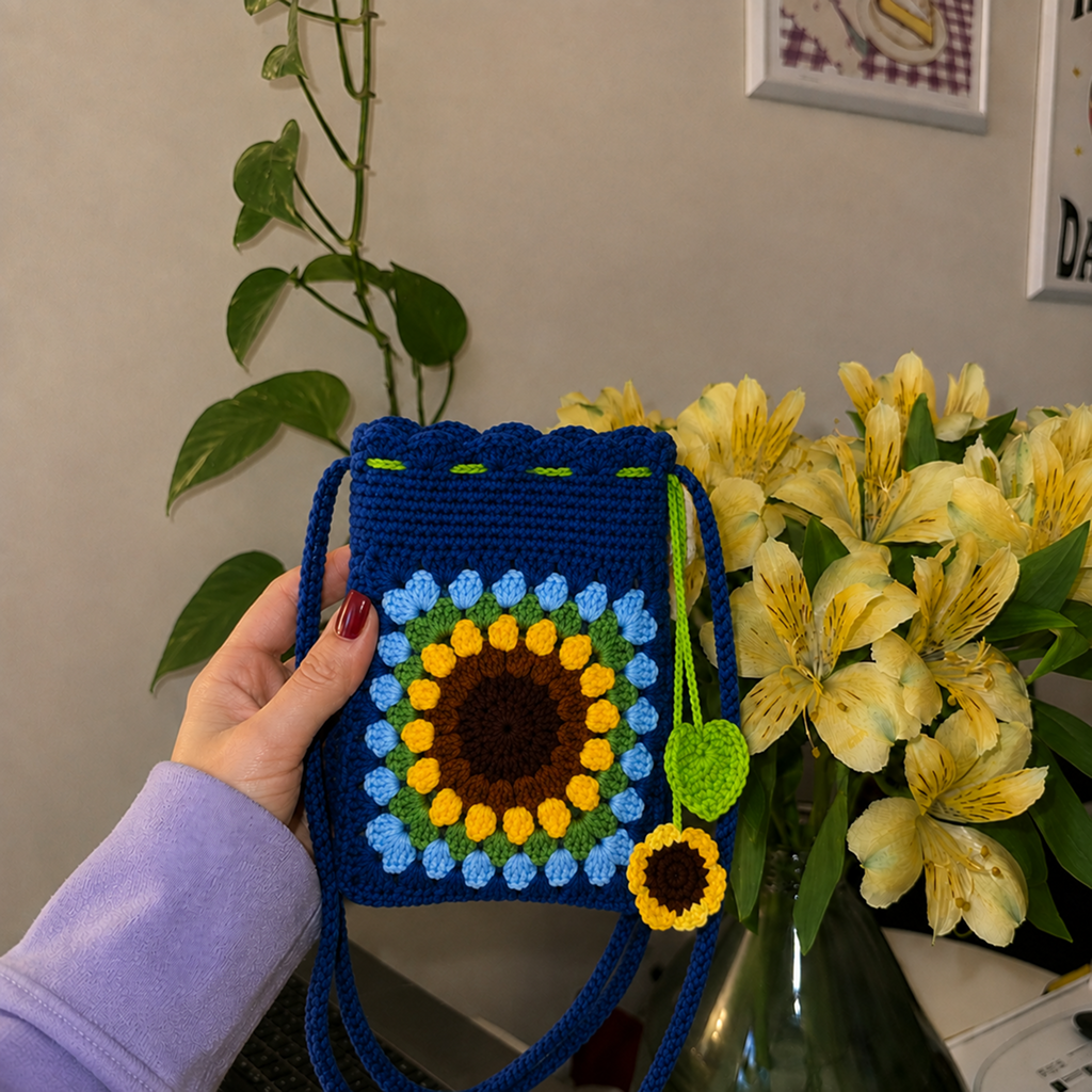 Blue Sunflower Tote Bag
