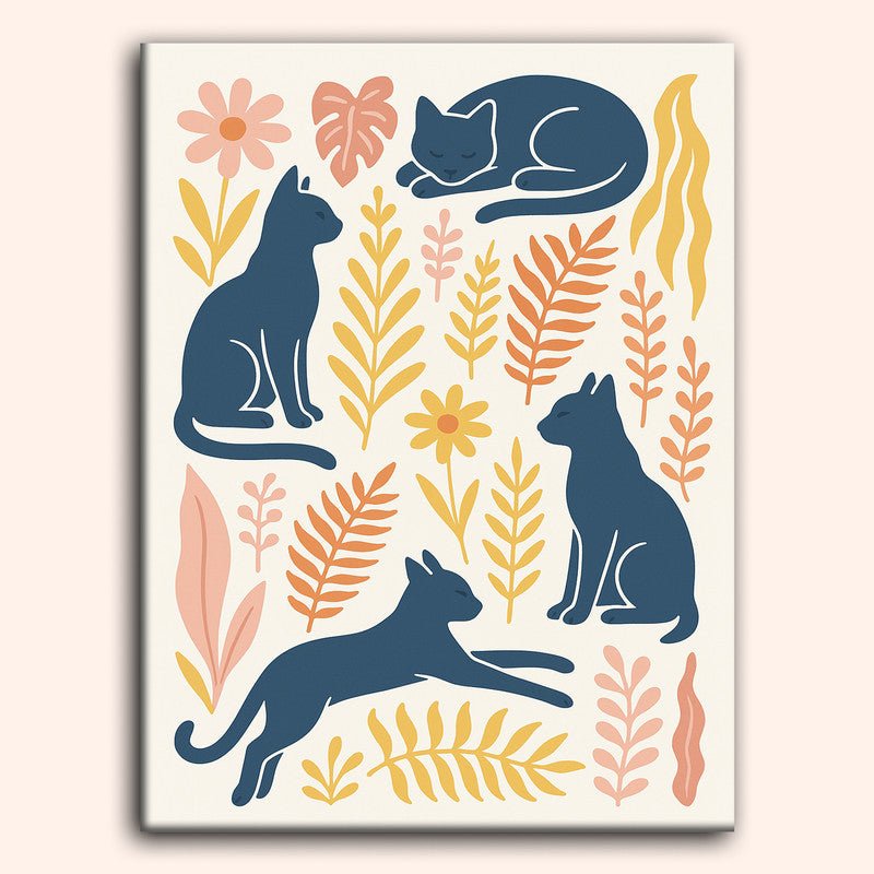 Paint by numbers - Botanic Cats - MyArt