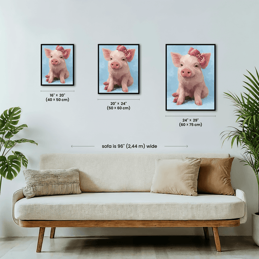 Paint by numbers - Bow Piglet - MyArt