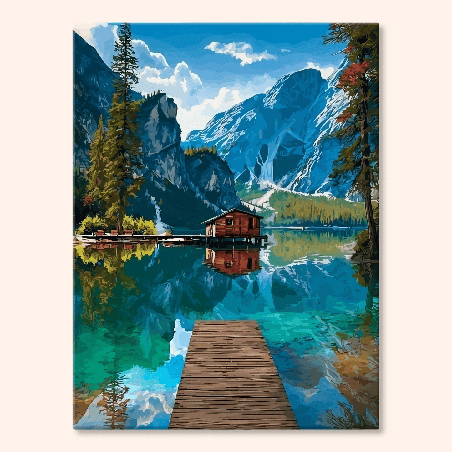 Paint by numbers - Cabin Reflections - MyArt