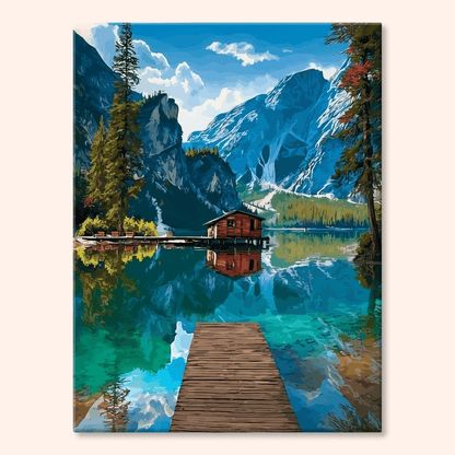 Paint by numbers - Cabin Reflections - MyArt