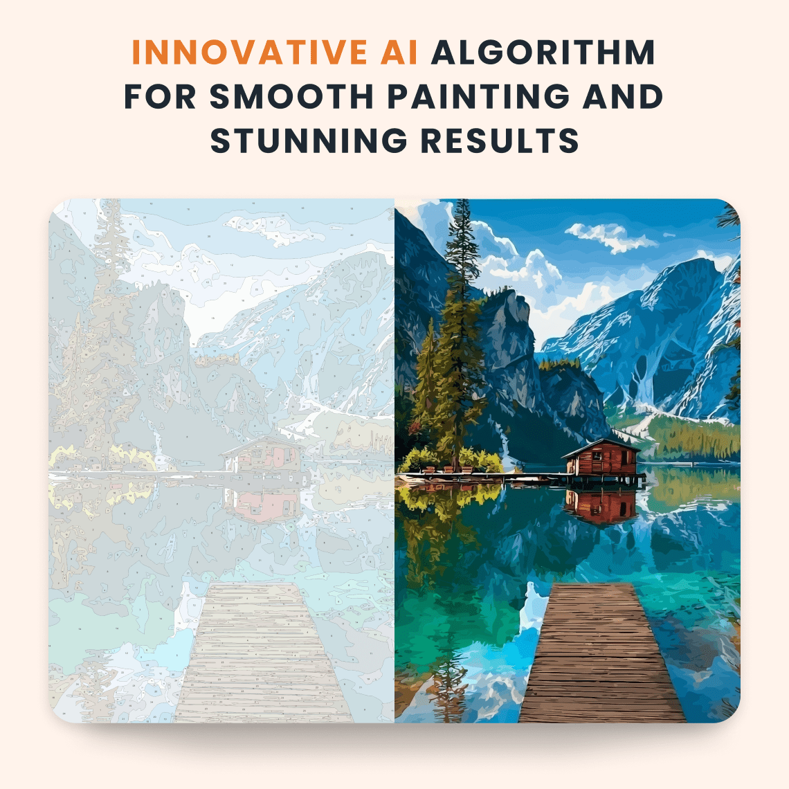 Paint by numbers - Cabin Reflections - MyArt