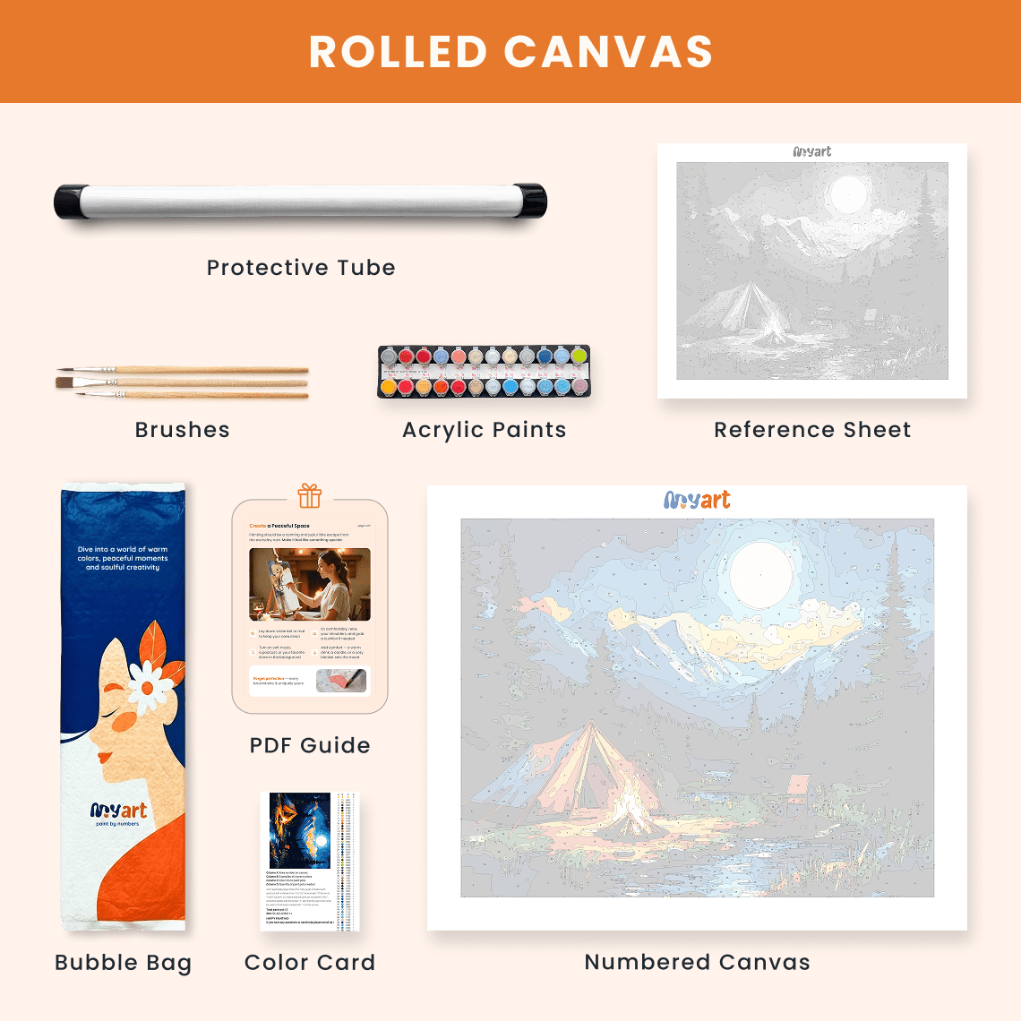 Paint by numbers - Campfire Dreams - MyArt