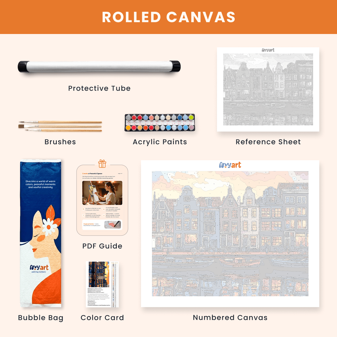 Paint by numbers - Canal Glow - MyArt