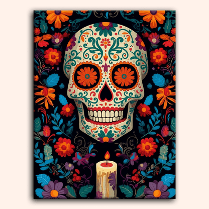 Paint by numbers - Candle Calavera - MyArt
