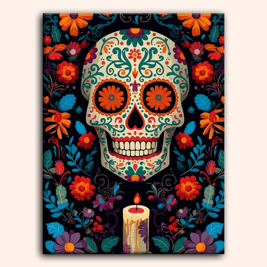 Paint by numbers - Candle Calavera - MyArt
