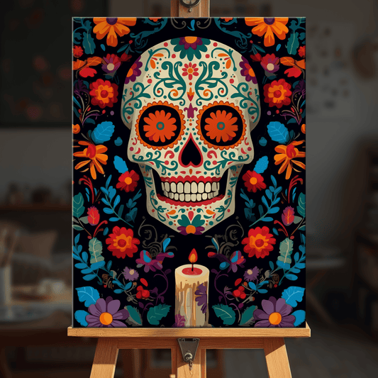 Paint by numbers - Candle Calavera - MyArt