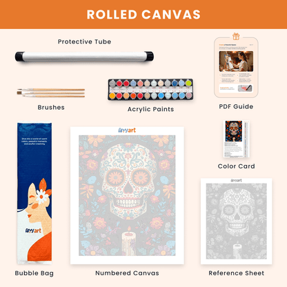 Paint by numbers - Candle Calavera - MyArt