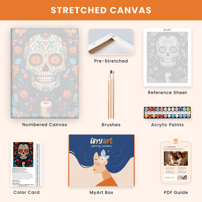 Paint by numbers - Candle Calavera - MyArt