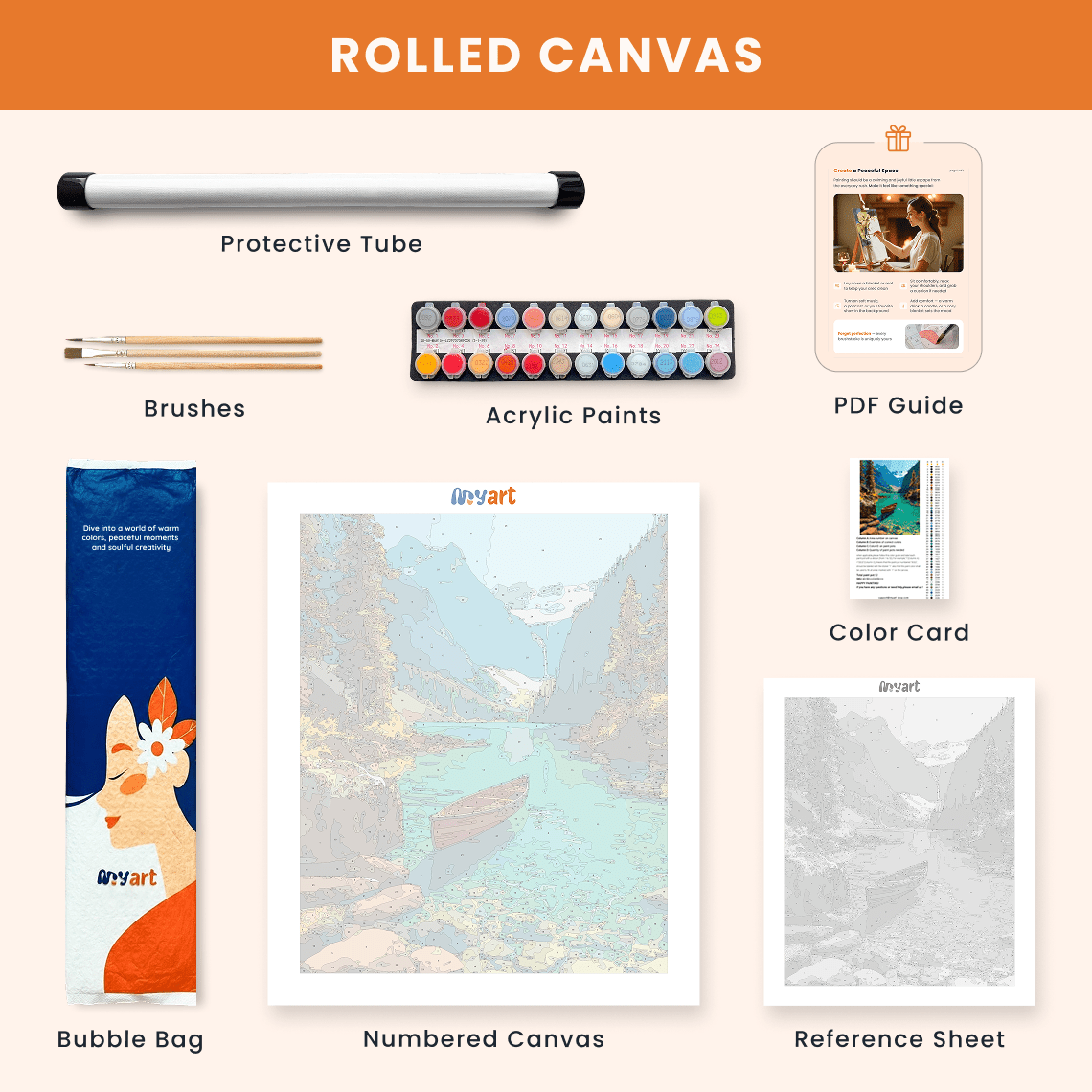 Paint by numbers - Canoe Lake - MyArt