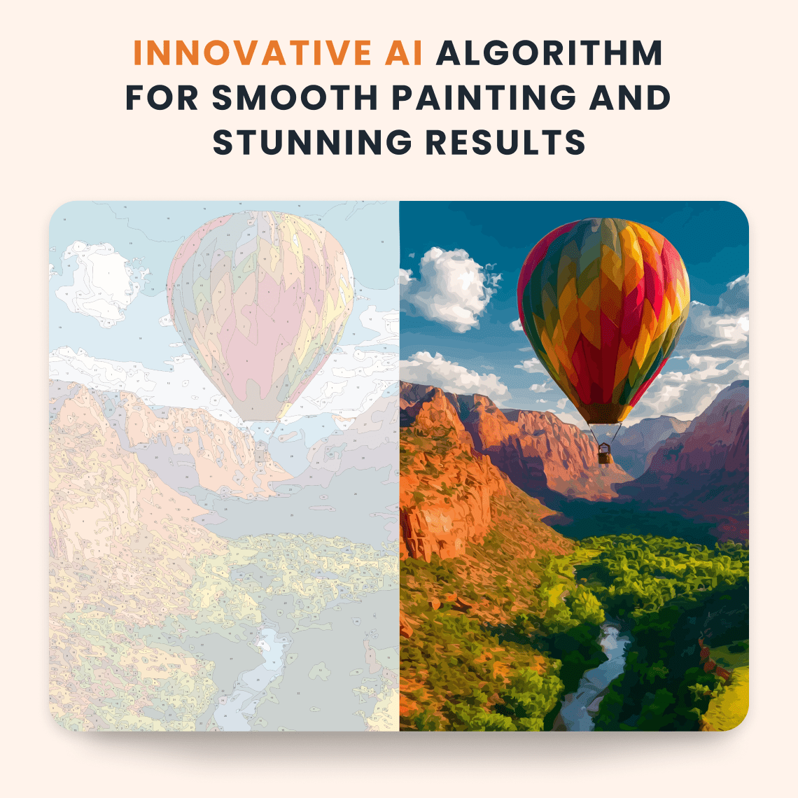 Paint by numbers - Canyon Balloon - MyArt