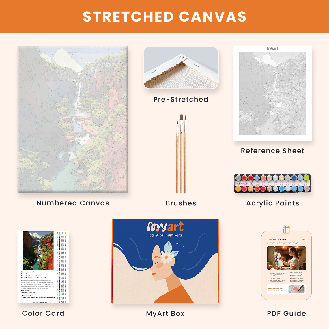 Paint by numbers - Canyon Falls - MyArt