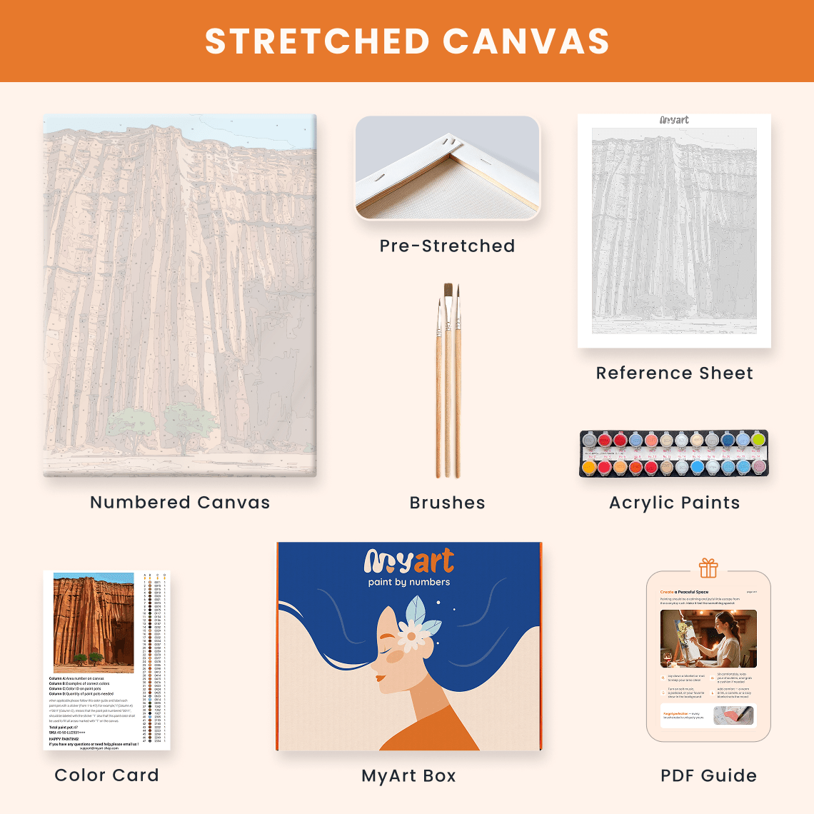 Paint by numbers - Canyon Wall - MyArt